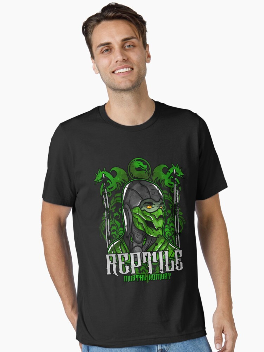 Retro Gaming T Shirts - Koszulka Mortal Kombat z nadrukiem portretu