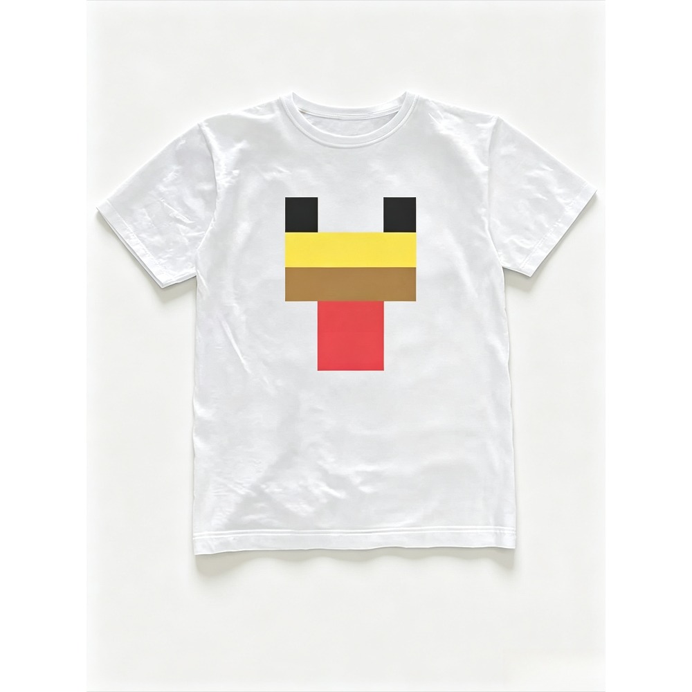 Retro Gaming T Shirts - Minimalistyczna grafika kurzej twarzy na koszulce