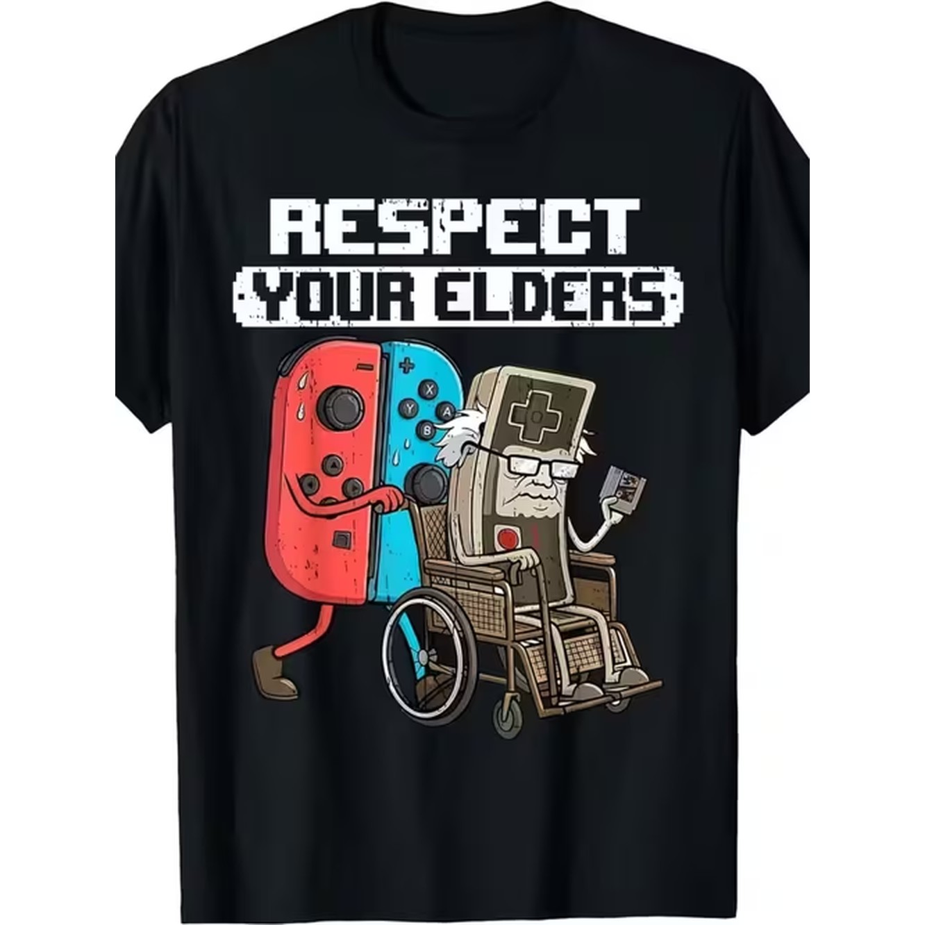 Retro Gaming T Shirts - Męska koszulka z wzorem, motyw Elders,