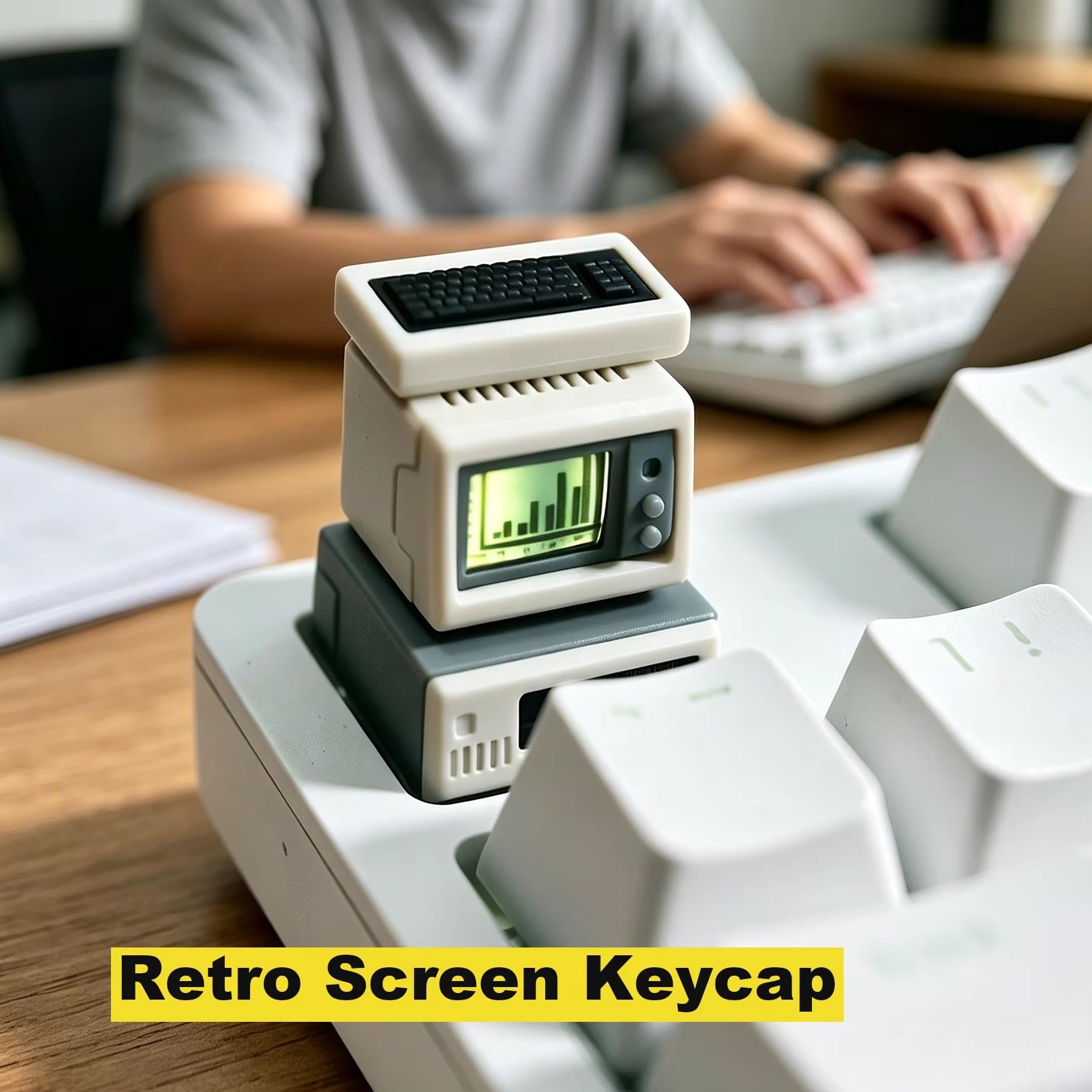 Retro Gaming Keyboard - Retro Nakładka na Klawisz Komputerowy Podświetlana,