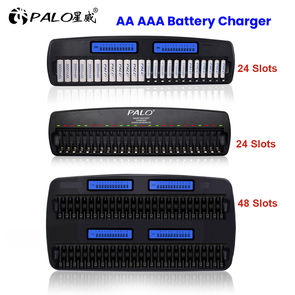 Rechargeable Battery Aa - Gniazda PALO 24/36/48 1.2V wyświetlacz LCD