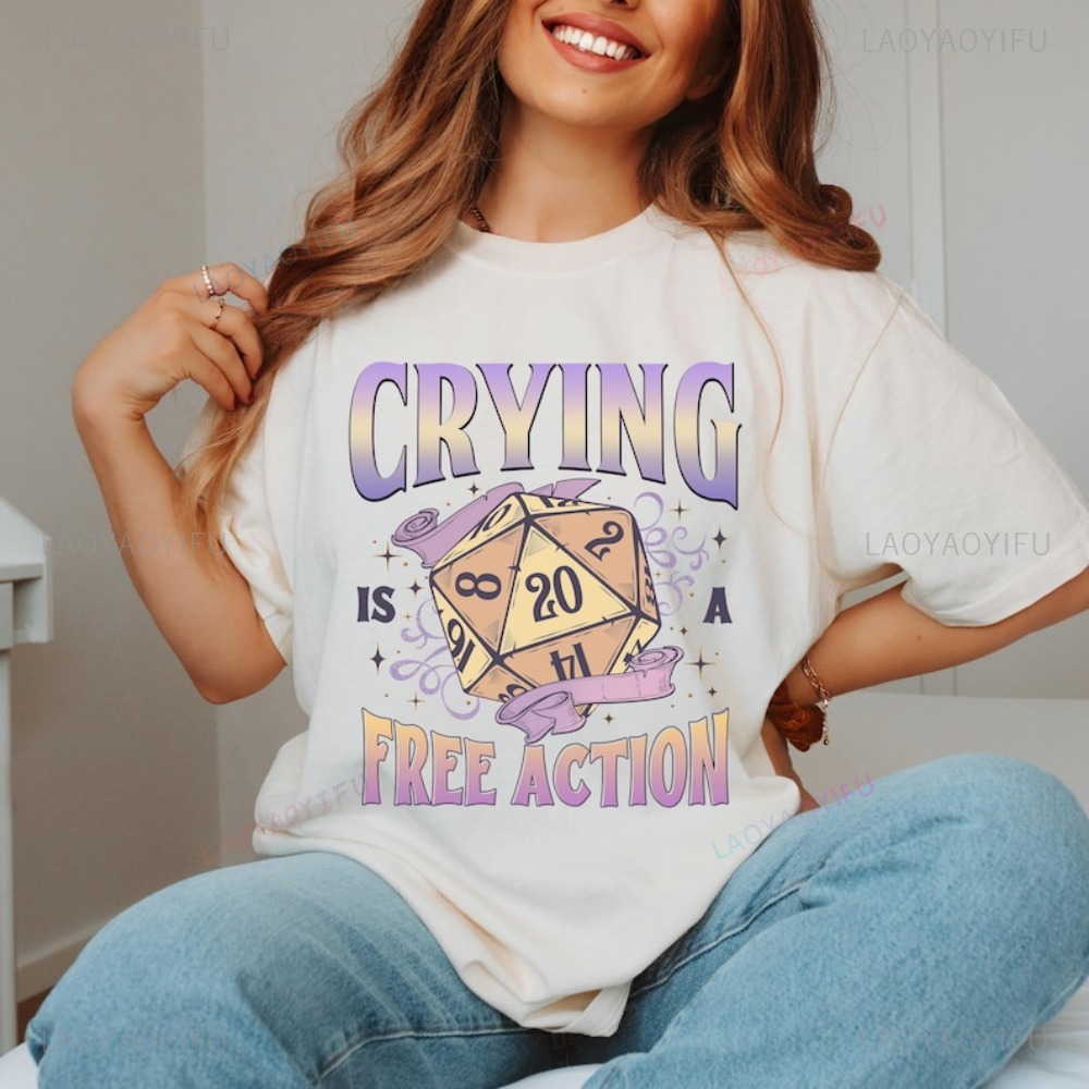 Śmieszna koszulka DnD: Płacząc – Retro Gaming T Shirts recenzja i cena