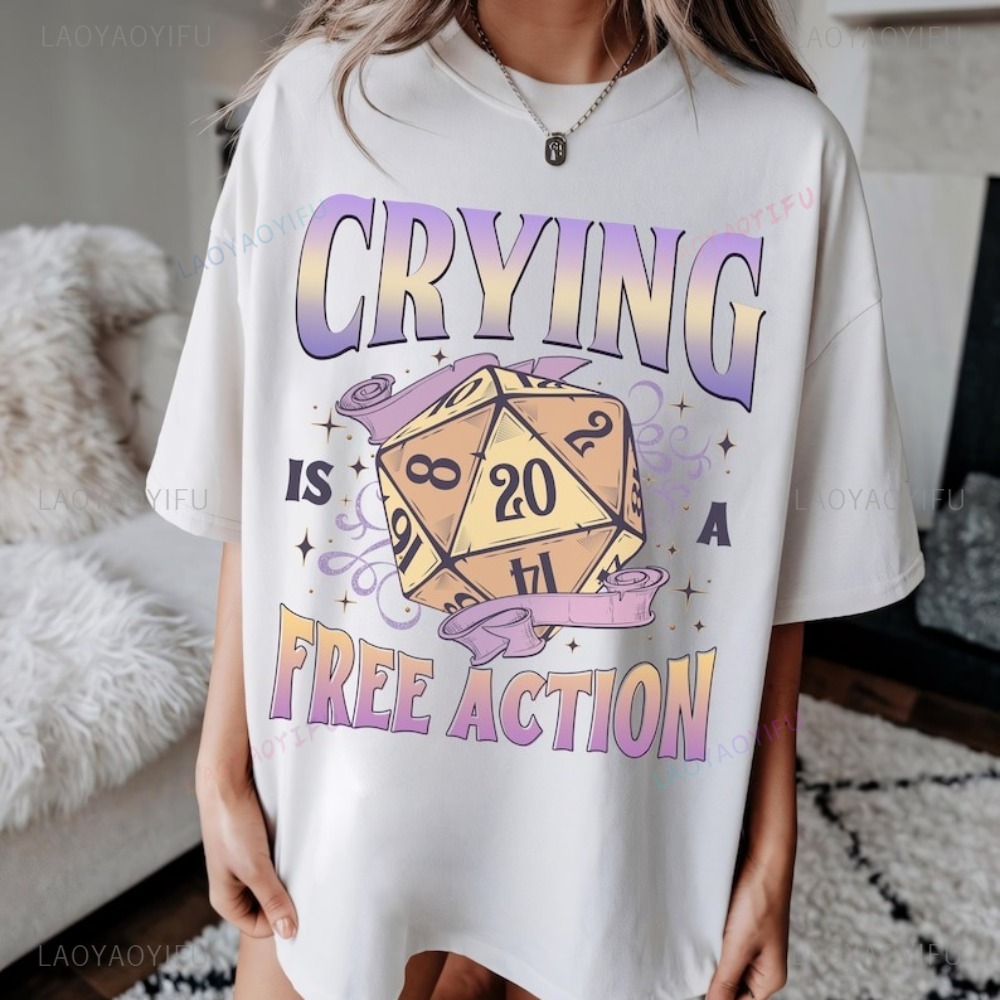 Śmieszna koszulka DnD: Płacząc – Retro Gaming T Shirts recenzja i cena