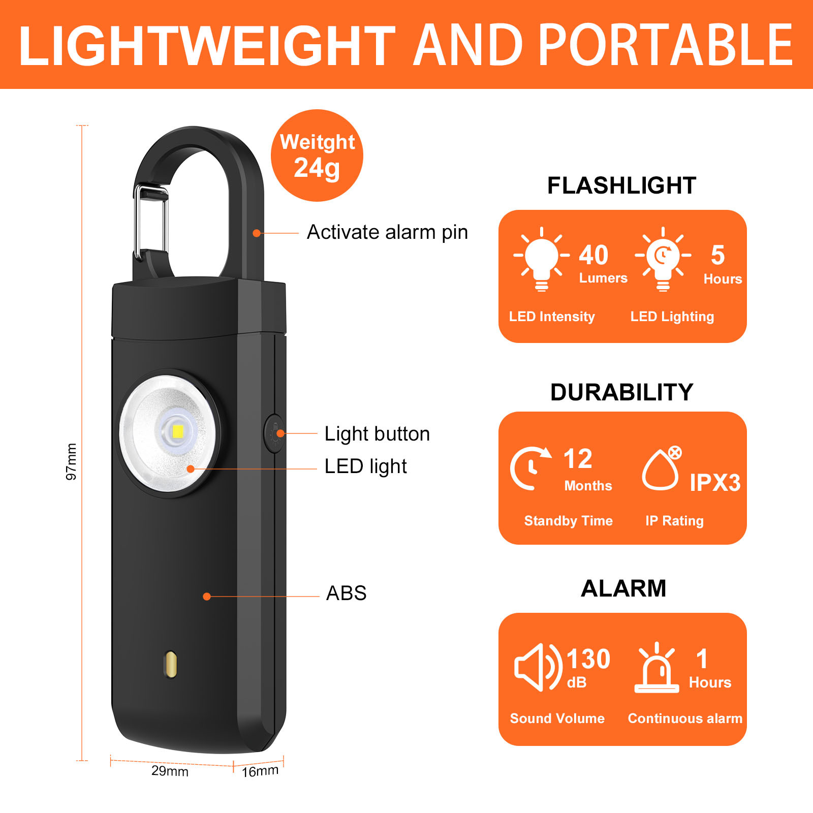 Alarm samoobrony 130dB Anty-wi – Rechargeable Battery Aa recenzja i cena