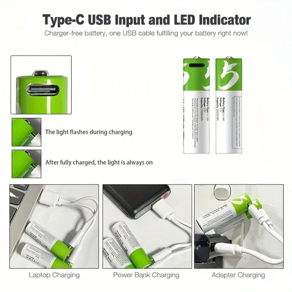8 szt. Baterii AA 1.5V 2600mWh – Rechargeable Battery Aa recenzja i cena
