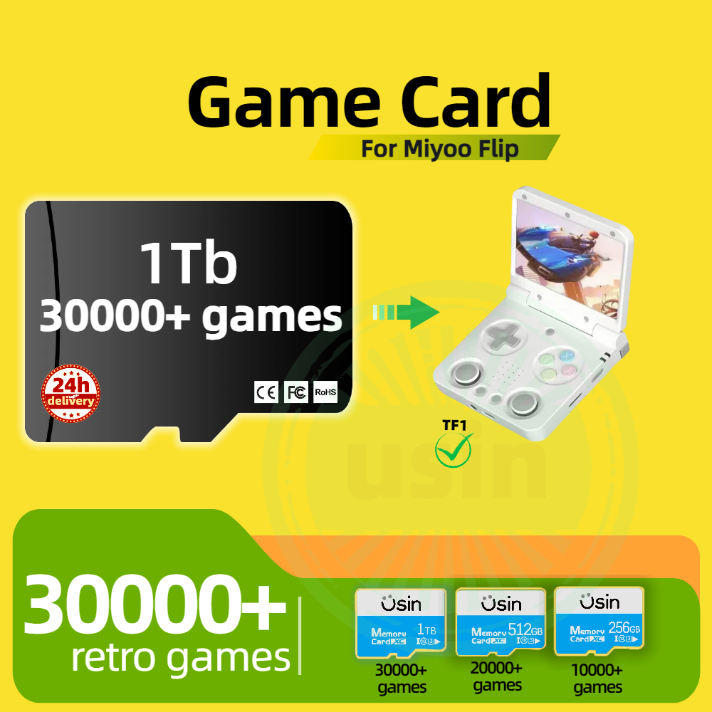 Karta do gry Miyoo Flip 30000+ – Retro Gaming System recenzja i cena